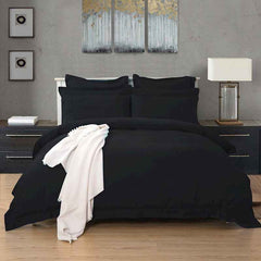 Black Tailored 1000TC Ultra Soft Quilt Cover Set by Fabric Fantastic