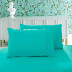 Teal 1000TC Premium Ultra Soft Pillowcases 2-Pack by Fabric Fantastic