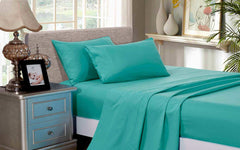Teal 1000TC Soft Luxury Flat & Fitted Sheet Set by Fabric Fantastic