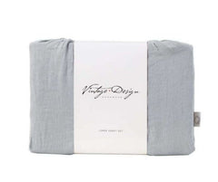 Dove Grey Linen Sheet Sets by Vintage Design
