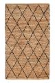 Anant Black and Natural Diamond Jute Rug by Fab Rugs
