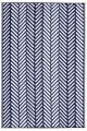 Fresno Navy Chevron Recycled Plastic Outdoor Rug by Fab Rugs