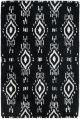 Surah Black and White Tribal P.E.T Indoor Outdoor Rug by Fab Rugs