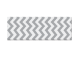 Vento Chevron Grey and White Soft Padded Kitchen Mat by Fab Rugs