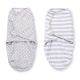 Original Grey Dot & Stripe 2Pk Small Swaddle by Summer Infant