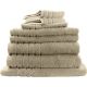 8pc Soft Egyptian Cotton Bath Towel Set in Camel