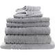 8pc Soft Egyptian Cotton Bath Towel Set in Silver