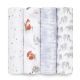 Naturally 4-pack Muslin Swaddles by Aden and  Anais