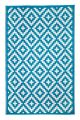 Aztec Teal And White Outdoor Rug by Fab Rugs