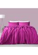 Magenta Linen Cotton King Quilt Cover Set by Accessorize