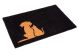 Buddies Black And Natural Pvc Backed Coir Doormat by Fab Rugs