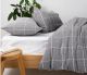 Acton Flannelette Grey Quilt Cover Set by Bambury