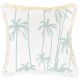 Cushion Cover Coastal Fringe Tall Palms Mint by Escape To Paradise