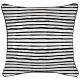 Cushion Cover With Black Piping Paint Stripes by Escape To Paradise