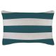 Cushion Cover With Piping Deck Stripe Teal  Natural Base by Escape To Paradise