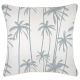 Cushion Cover With Piping Tall Palms Smoke by Escape To Paradise