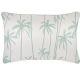 Mint Cushion Cover With Piping Tall Palms by Escape to Paradise