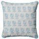 Blue Reverse Carnation Decorative Cushion Cover by Kolka