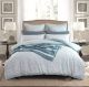Jervis Checks Jacquard French Blue Quilt Cover Set by Renee Taylor