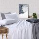 White Cotton Double Bed Sheet Set by Elan Linen