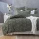 Forest Chevvy 100% Cotton Chenille Vintage Washed Tufted Quilt Cover Set by Sheertex