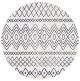 Oasis 453 White Blue Round By Rug Culture 