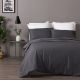 Grey Cotton Waffle Quilt Cover Set