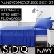 Navy Blue Plain Dyed Microfleece Flat & Fitted Sheet Set Polar Fleece