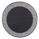 Olympia Black Round Outdoor Rug by Fab Rugs