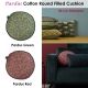 Pardus Luxury Cotton Round Filled Cushion 40cm Diameter by Bedding House