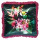 Pink Jungle Fever Cotton-Blend Cushion by Bedding House