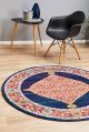 Century 966 Royal Blue Round by Rug Culture