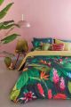 Tropical Treasure Green Cotton Sateen Quilt Cover Set by Bedding House