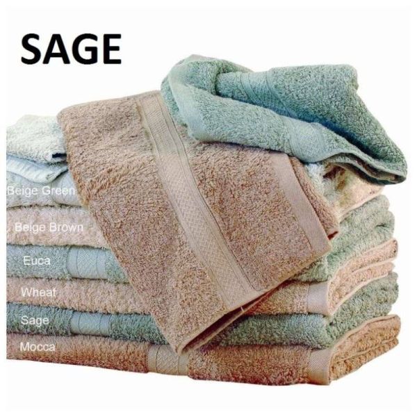 Sage Organic Cotton Pack 2 Bath 1 Hand Towels