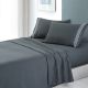 Charcoal Pillowcase with White Stripe
