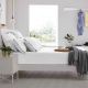White 1000TC Cotton Sateen Fitted Sheet